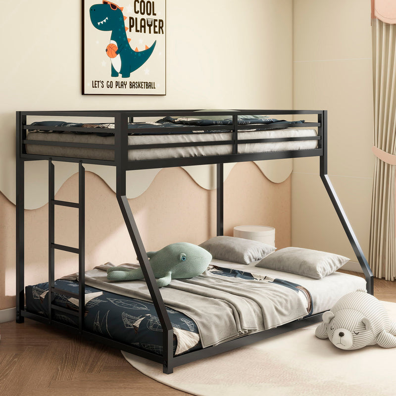 House & Home Furniture Adam bunk bed with sturdy wood frame, featuring two stacked sleeping areas and safety railings.