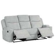Galya - Motion Sofa - Light Gray Chenille - R&R Furniture Gallery (Fountain Valley, CA)