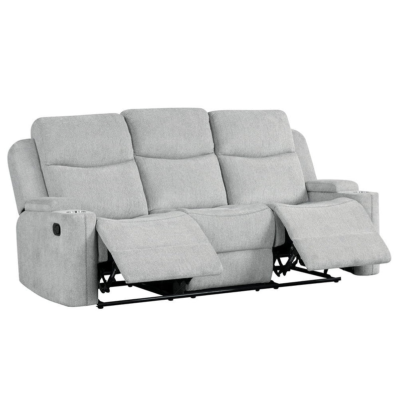 Galya - Motion Sofa - Light Gray Chenille - R&R Furniture Gallery (Fountain Valley, CA)