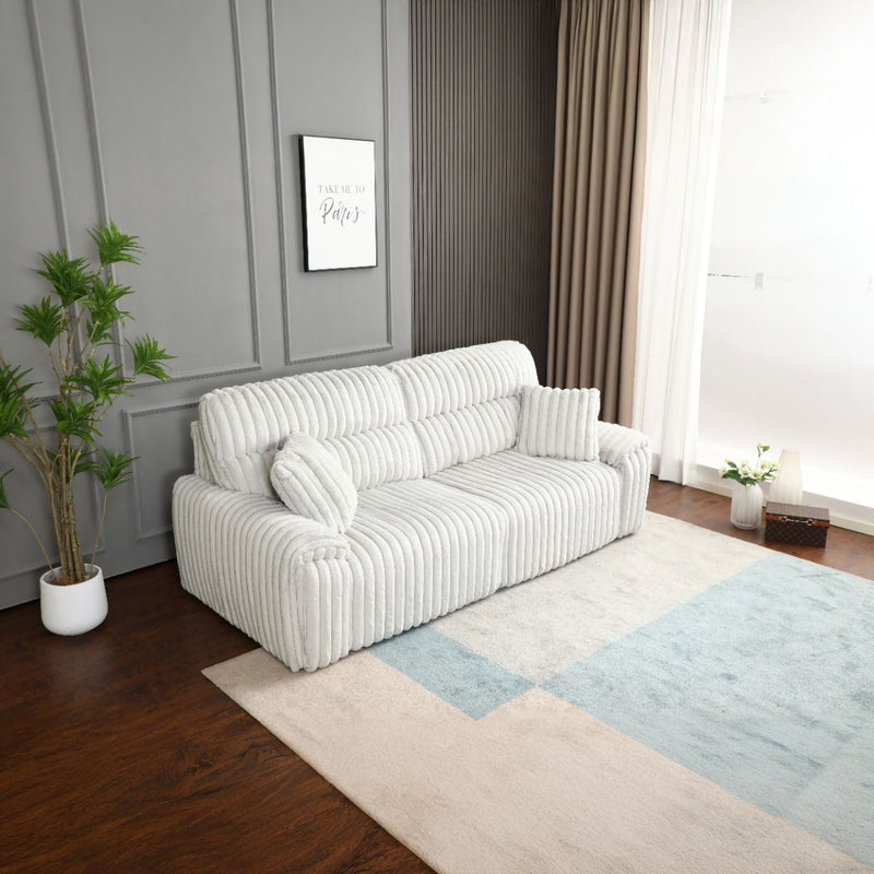 Jaya - Power Motion Sofa With Sleeper & USB Port - Mondo Gray Corduroy - R&R Furniture Gallery (Fountain Valley, CA)