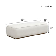 Grainy Footstool For Home - Beige - R&R Furniture Gallery (Fountain Valley, CA)