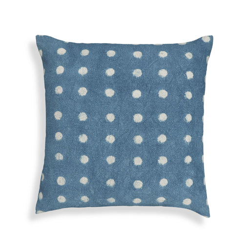 Indigo - Dots Cotton Square Accent Pillow - Indigo - R&R Furniture Gallery (Fountain Valley, CA)