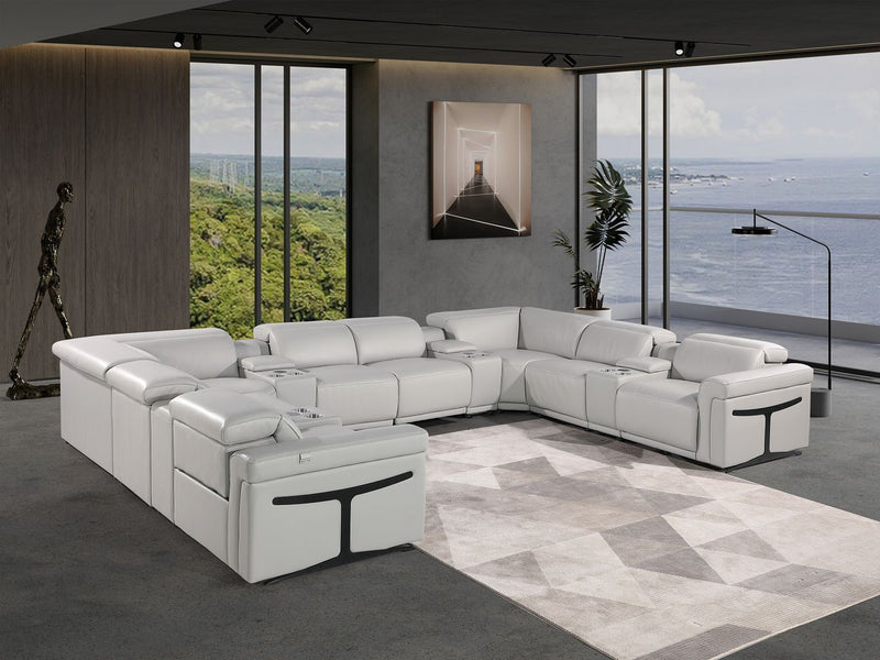 1126 - 12-Piece U-Shaped Sectional Sofa In With 4 Power Recliners & Power Headrests - R&R Furniture Gallery (Fountain Valley, CA)