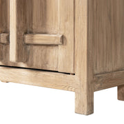Jennifer Taylor Home Rowan 2-door natural accent cabinet with wood finish, featuring sleek design and storage space.