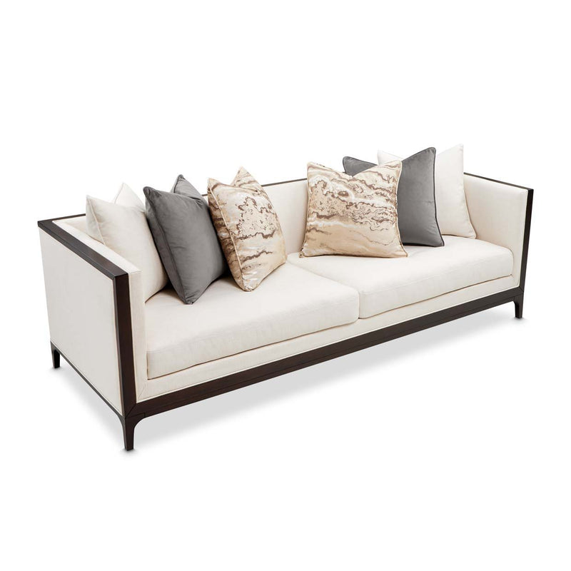 Belmont Place - Sofa - Cream / Espresso - R&R Furniture Gallery (Fountain Valley, CA)