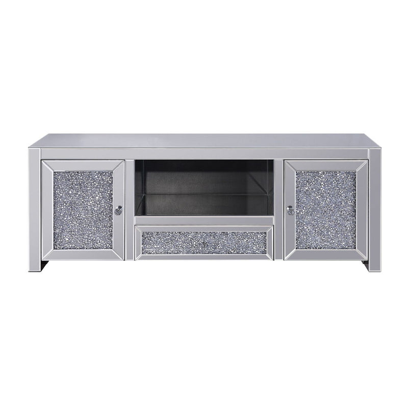 Noralie - TV Stand - Mirrored & Faux Diamonds - R&R Furniture Gallery (Fountain Valley, CA)