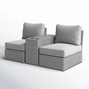 2 Person Wicker Conversation Set With Cushions, Weather Resistant - R&R Furniture Gallery (Fountain Valley, CA)