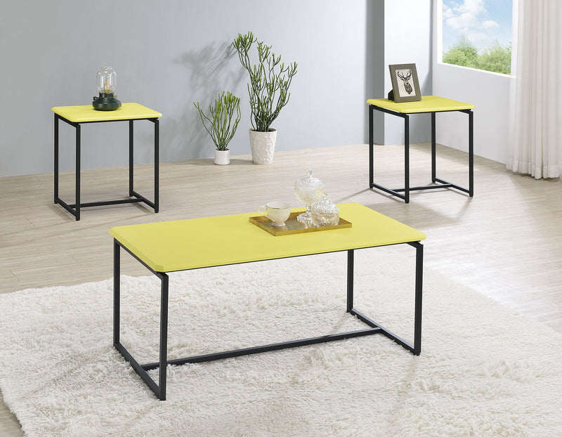 GT - 3 Piece Carbon Fiber Wrap Coffee Table And End Table (Set of 3) - R&R Furniture Gallery (Fountain Valley, CA)