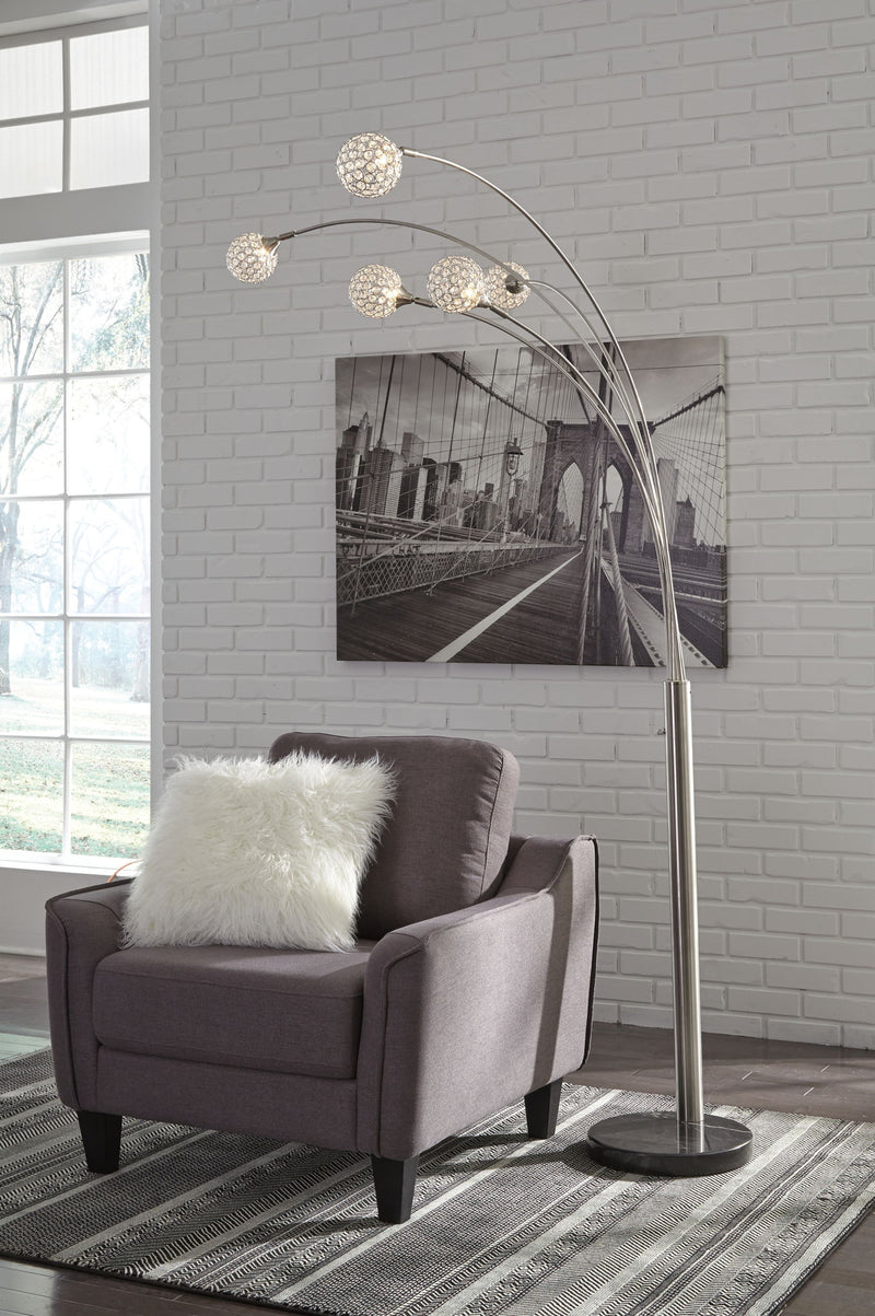 Winter - Metal Arc Lamp  - Silver Finish - R&R Furniture Gallery (Fountain Valley, CA)