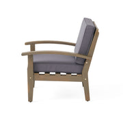 Peyton Club Chair Outdoor Seating Acacia Wood 32.25 X 28.00 X 31.25" - R&R Furniture Gallery (Fountain Valley, CA)