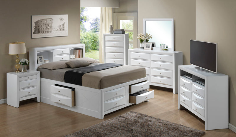 Modern Design Storage Bed With Bookcase Headboard - R&R Furniture Gallery (Fountain Valley, CA)