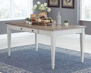 Skempton - RECT DRM Table w/Storage - White - R&R Furniture Gallery (Fountain Valley, CA)