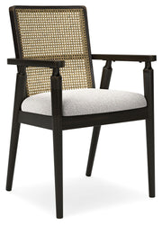 Galliden - Dining Upholstered Arm Chair (Set of 2) - Black - R&R Furniture Gallery (Fountain Valley, CA)