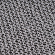 Chabani - Indoor Modern Knitted Fabric Cube Pouf Ottoman - Light Gray - R&R Furniture Gallery (Fountain Valley, CA)