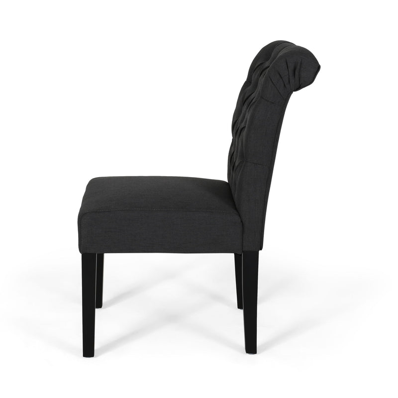 Broxton - Tuft Dining Rolltop Chairs With Button Tufted Backrest (Set of 2) - R&R Furniture Gallery (Fountain Valley, CA)