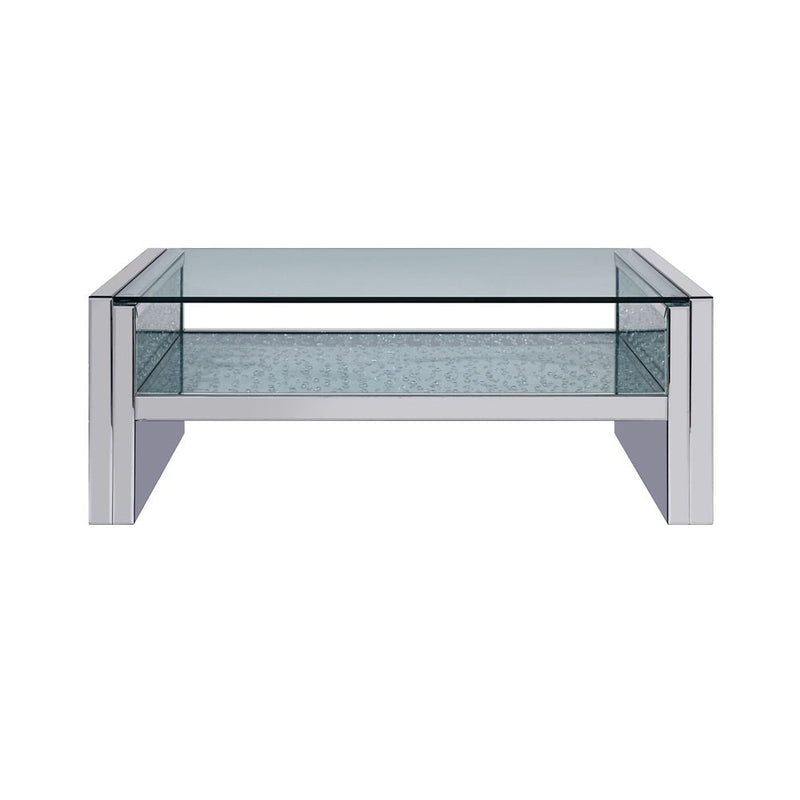 Nysa - 47" Coffee Table - Mirrored & Faux Crystals - R&R Furniture Gallery (Fountain Valley, CA)
