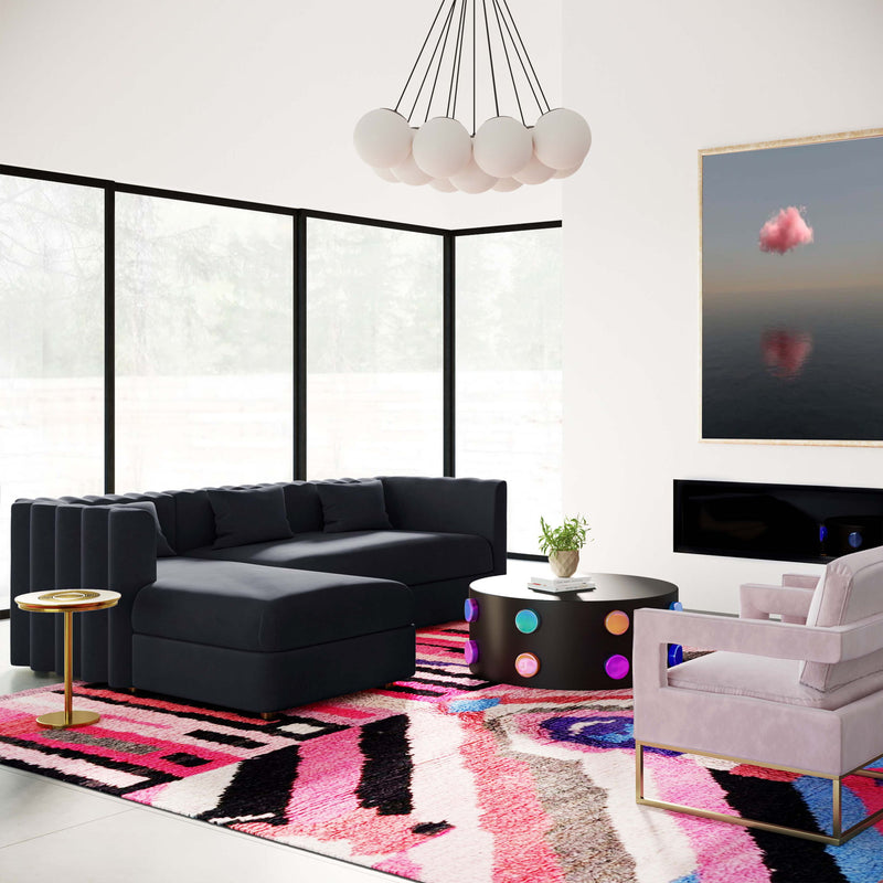 Callie - Velvet Sectional - LAF - R&R Furniture Gallery (Fountain Valley, CA)