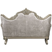 Libertee - Loveseat With 3 Pillows - Beige Fabric & Champagne - R&R Furniture Gallery (Fountain Valley, CA)