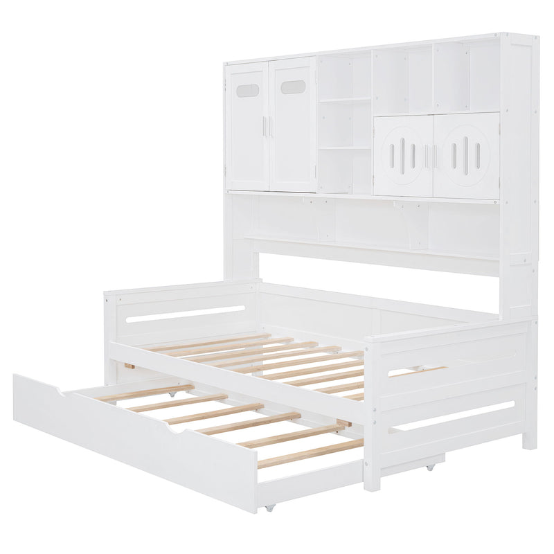 Daybed With All-In-One Cabinet And Shelf - R&R Furniture Gallery (Fountain Valley, CA)