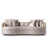 Carmela - Mansion Sofa - Almond / Gold - R&R Furniture Gallery (Fountain Valley, CA)