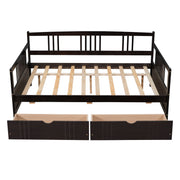 Modern DreamHaus multifunctional daybed with built-in storage drawers, showcasing sleek design and versatile functionality.
