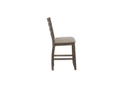 Counter Side Dining Stool With Ladder Back (Set of 2) - Gray - R&R Furniture Gallery (Fountain Valley, CA)