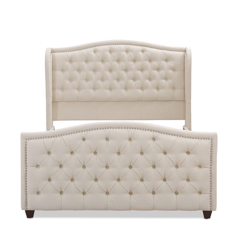 Marcella - Upholstered Shelter Headboard Bed Set - R&R Furniture Gallery (Fountain Valley, CA)
