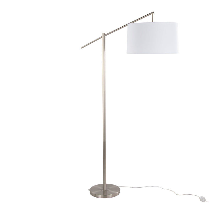 Lumi Source Casper contemporary floor lamp with sleek modern design and adjustable arm in a stylish living room setting.
