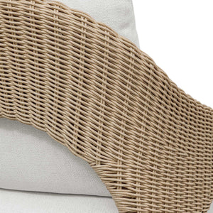 Kavali - Outdoor Wicker Lounge Chair - Woodtone