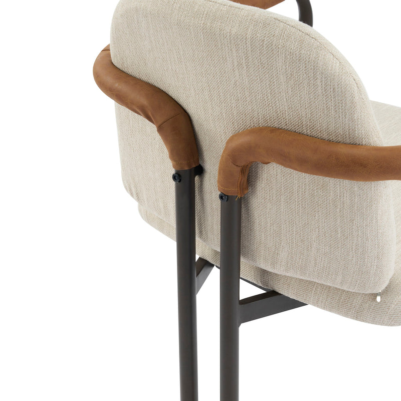 Modern Dining Chair Set With Durable Iron Frame And Comfortable Fabric Upholstery - R&R Furniture Gallery (Fountain Valley, CA)