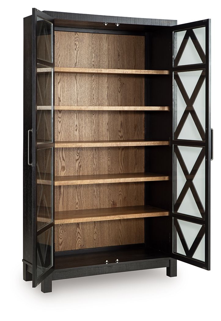 Christop - Accent Cabinet - Black / Brown - R&R Furniture Gallery (Fountain Valley, CA)