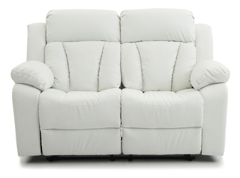Glory Furniture Daria cozy padded reclining loveseat with plush cushions, ideal for relaxing and lounging at home.