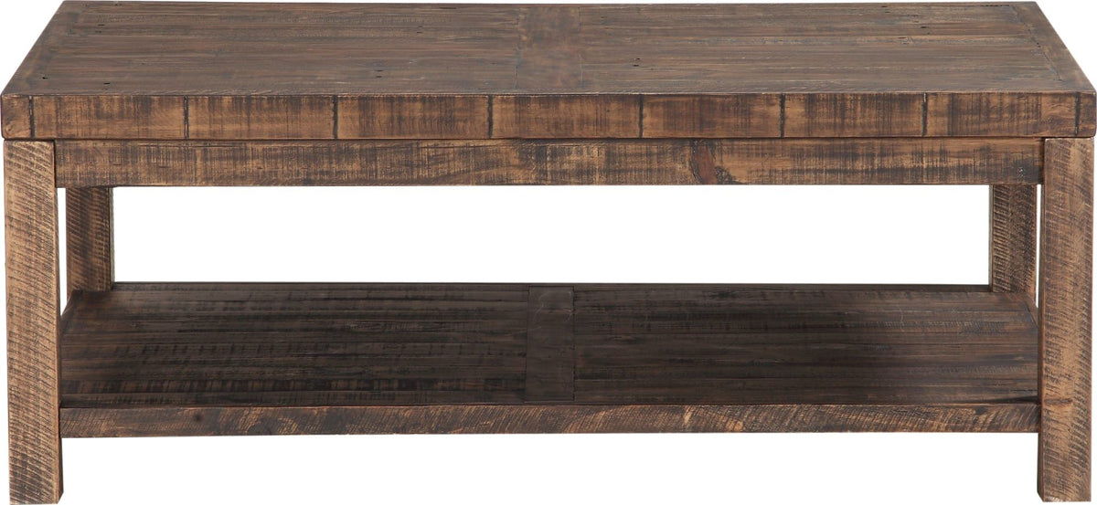 Craster Reclaimed Wood Rectangular Coffee Table in Smoky Taupe