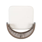 Outdoor Bar Height Metal Frame Counter Stools With Scallop Shaped Backrest & Water Resistant Cushions - R&R Furniture Gallery (Fountain Valley, CA)