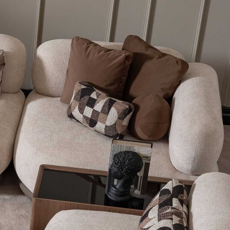 Bristol Point - Corner Chair - Fawn / Saddle Brown - R&R Furniture Gallery (Fountain Valley, CA)