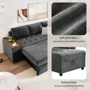 L Shaped Couch With Pull Out Bed And Storage Sectional Sleeper Sofa With Hidden Storage, Wide Armrest With Storage, For Living Room, Apartment, Bedroom, Office - R&R Furniture Gallery (Fountain Valley, CA)