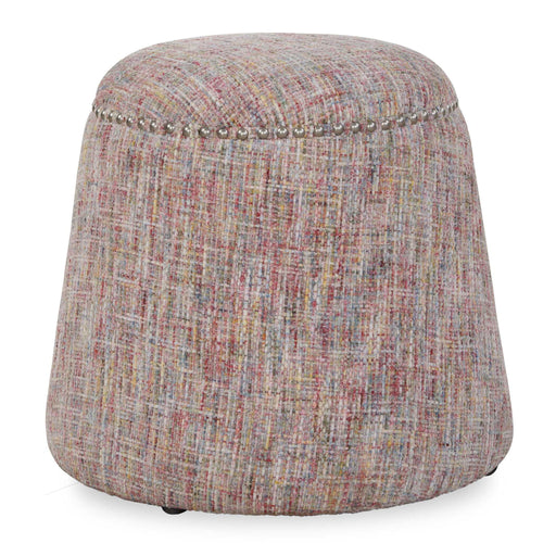 Uttermost Gumdrop upholstered ottoman with plush fabric and rounded design, perfect as a stylish accent or footrest.