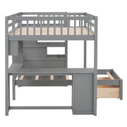 Bunk Bed With Desk, Drawers And Shelves - R&R Furniture Gallery (Fountain Valley, CA)