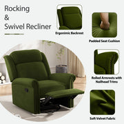 360 Degrees Swivel Recliner Manual Rocking Recliner Home With Adjustable Backrest - R&R Furniture Gallery (Fountain Valley, CA)