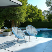 Modern Egg Shaped String Chairs (Set of 2) - R&R Furniture Gallery (Fountain Valley, CA)