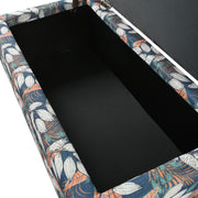 Charming Floral Storage Ottoman With Upholstered Fabric - R&R Furniture Gallery (Fountain Valley, CA)