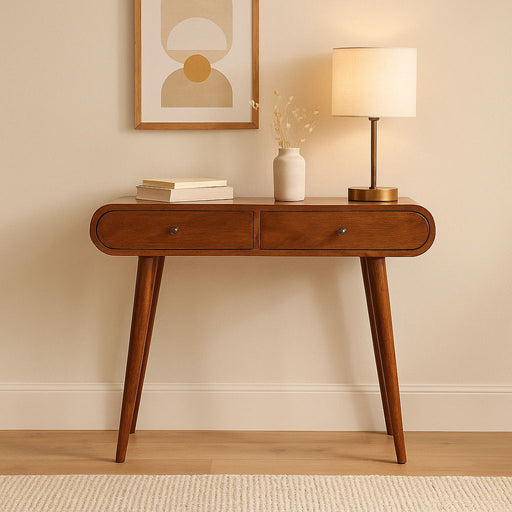 Solid Wood Curved Edge Console Table - R&R Furniture Gallery (Fountain Valley, CA)