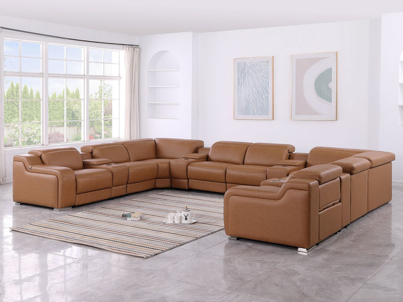 1116 - 12-Piece U-Shaped Sectional Sofa In With 4 Power Recliners & Power Headrests - R&R Furniture Gallery (Fountain Valley, CA)