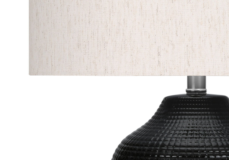 Lighting, Table Lamp, Ceramic, Contemporary - Black / Cream - R&R Furniture Gallery (Fountain Valley, CA)