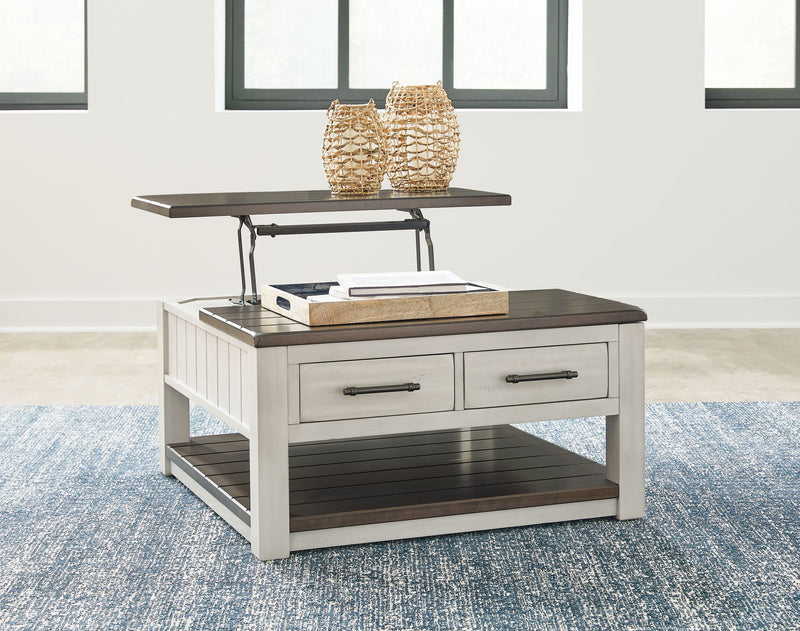 Darborn - Lift Top Cocktail Table - Gray / Brown - R&R Furniture Gallery (Fountain Valley, CA)