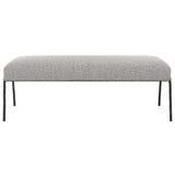 Uttermost Jacobsen Modern Gray Upholstered Bench with sleek design and cushioned seat for contemporary home decor.