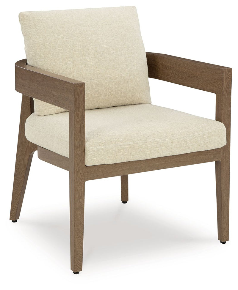 Serene Bay - Arm Chair With Cushion (Set of 2) - Dark Brown / White - R&R Furniture Gallery (Fountain Valley, CA)