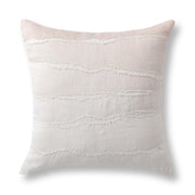 Villa Classics Bikram 22-inch ivory and natural accent pillow with textured fabric, designed for decorative living room or bedroom decor.