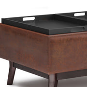 Owen - Tray Top Small Coffee Table Upholstered Storage Ottoman - R&R Furniture Gallery (Fountain Valley, CA)
