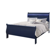 Charlston - Modern Sleigh Design Bed With LED - R&R Furniture Gallery (Fountain Valley, CA)